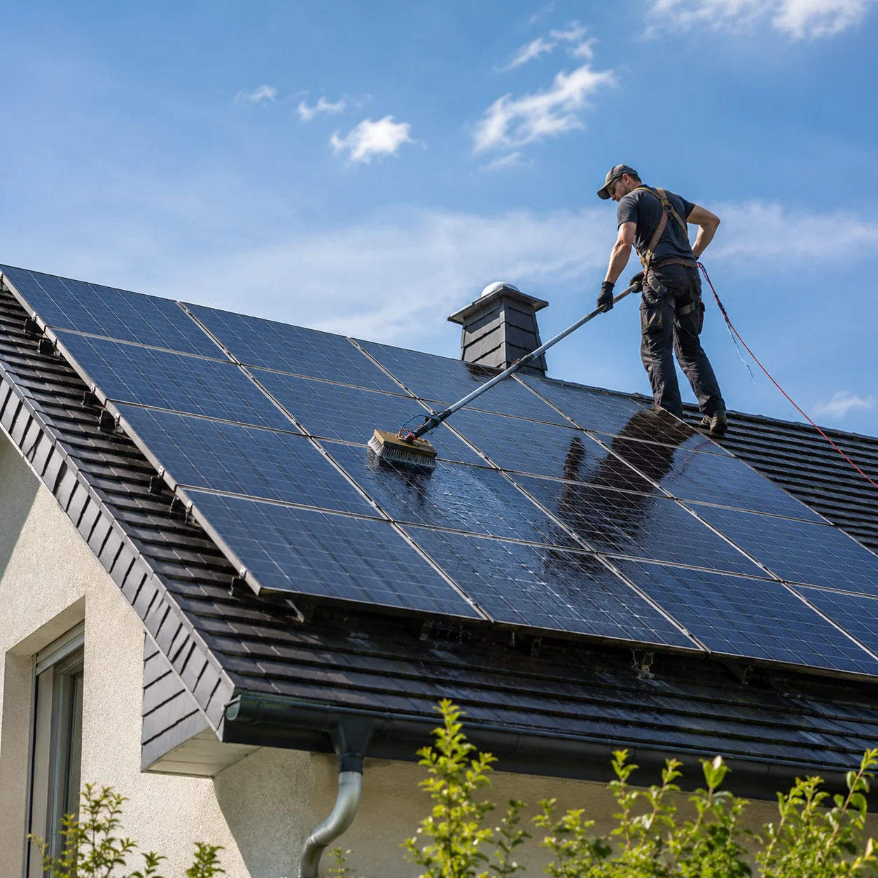 Reinigung von Solarmodulen